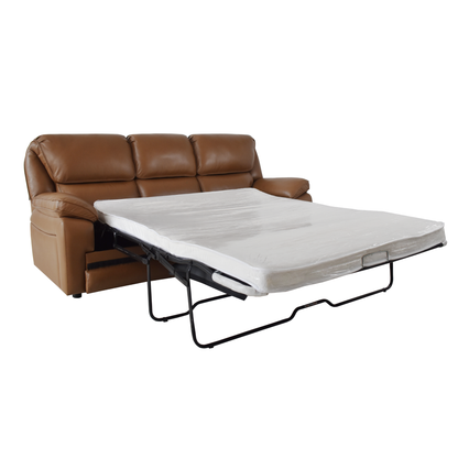 Klaussner Novera Leather 3 Seater Queen Sleeper Sofa-Comfortdesignfurniture