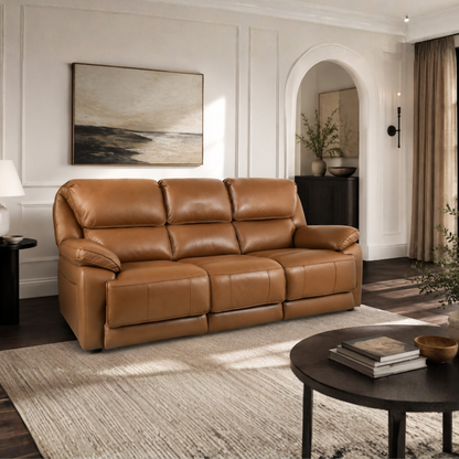 Klaussner Novera Leather 3 Seater Queen Sleeper Sofa-Comfortdesignfurniture