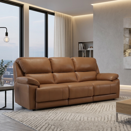 Klaussner Novera Leather 3 Seater Queen Sleeper Sofa-Comfortdesignfurniture