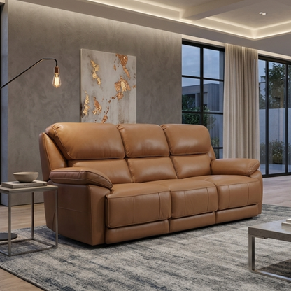 Klaussner Novera Leather 3 Seater Queen Sleeper Sofa-Comfortdesignfurniture