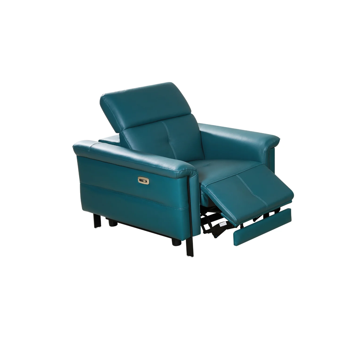 Klaussner Oliviana Green Leather Power Motion Recliner Sofa Set