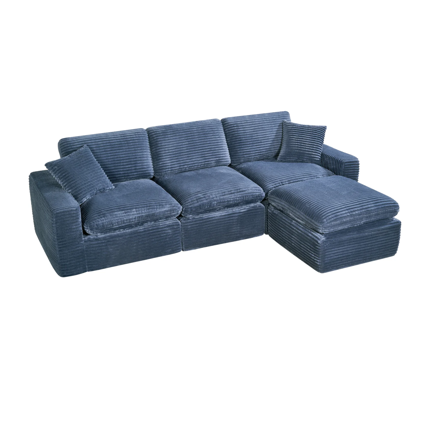 Klaussner Pacira Fabric 3-Seater Sofa with Ottoman