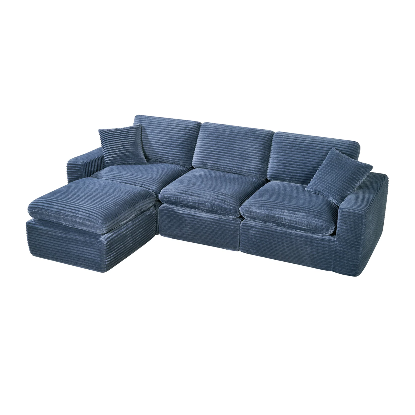 Klaussner Pacira Fabric 3-Seater Sofa with Ottoman