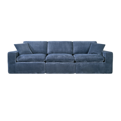 Klaussner Pacira Fabric 3-Seater Sofa with Ottoman