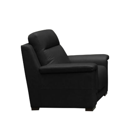 Close-up detail of the luxurious Italian leather texture and craftsmanship for comfort design furniture