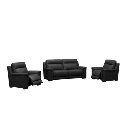 Product lineup showing complete furniture set with two recliner chairs and matching loveseat for comfort design furniture