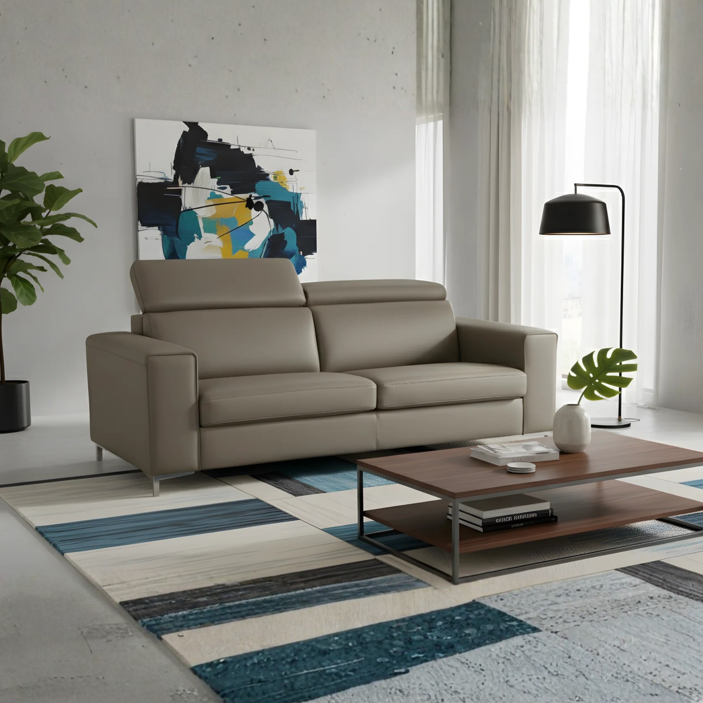 Klaussner Paris Queen Sleeper Sofa In Leather