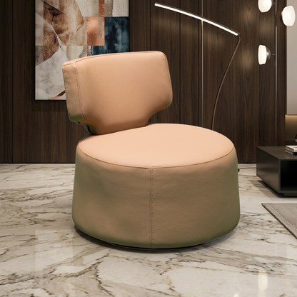 Klaussner Pavia Swivel Leather Chair with 360-Degree Swivel Base