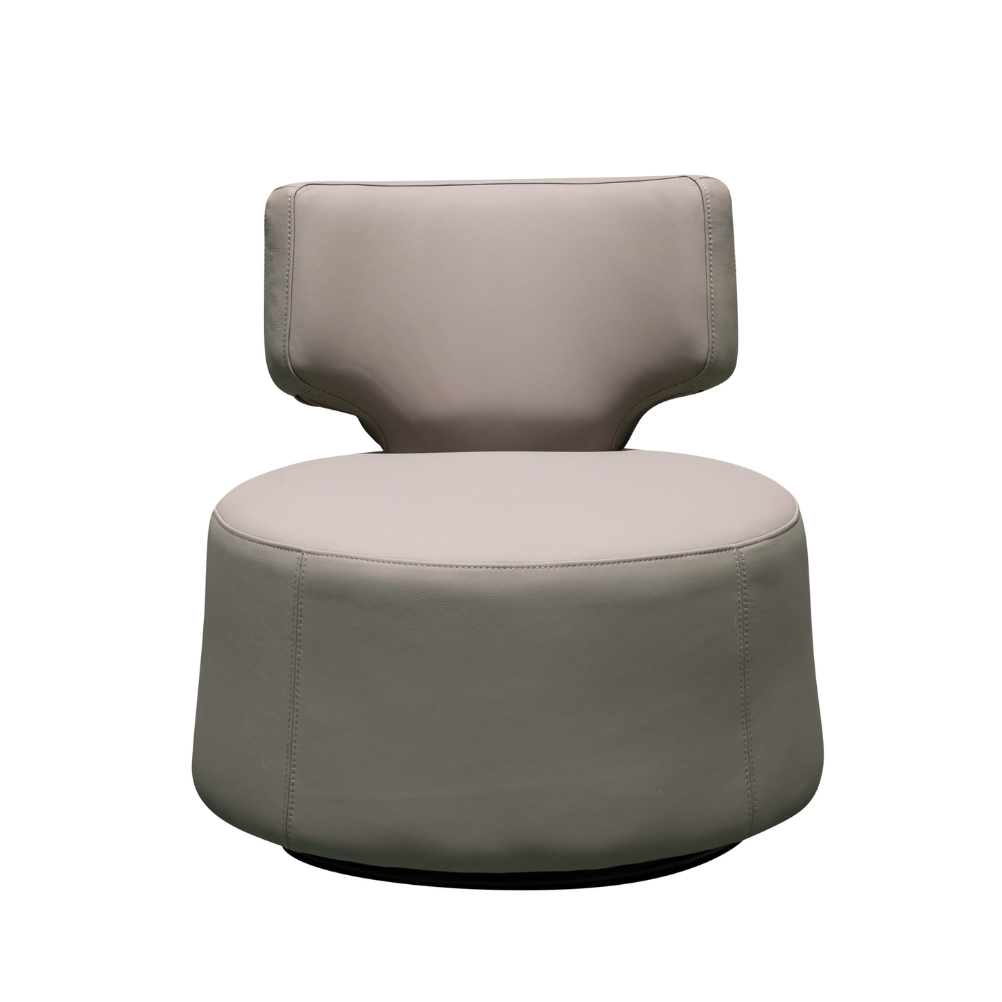 Klaussner Pavia Swivel Leather Chair with 360-Degree Swivel Base