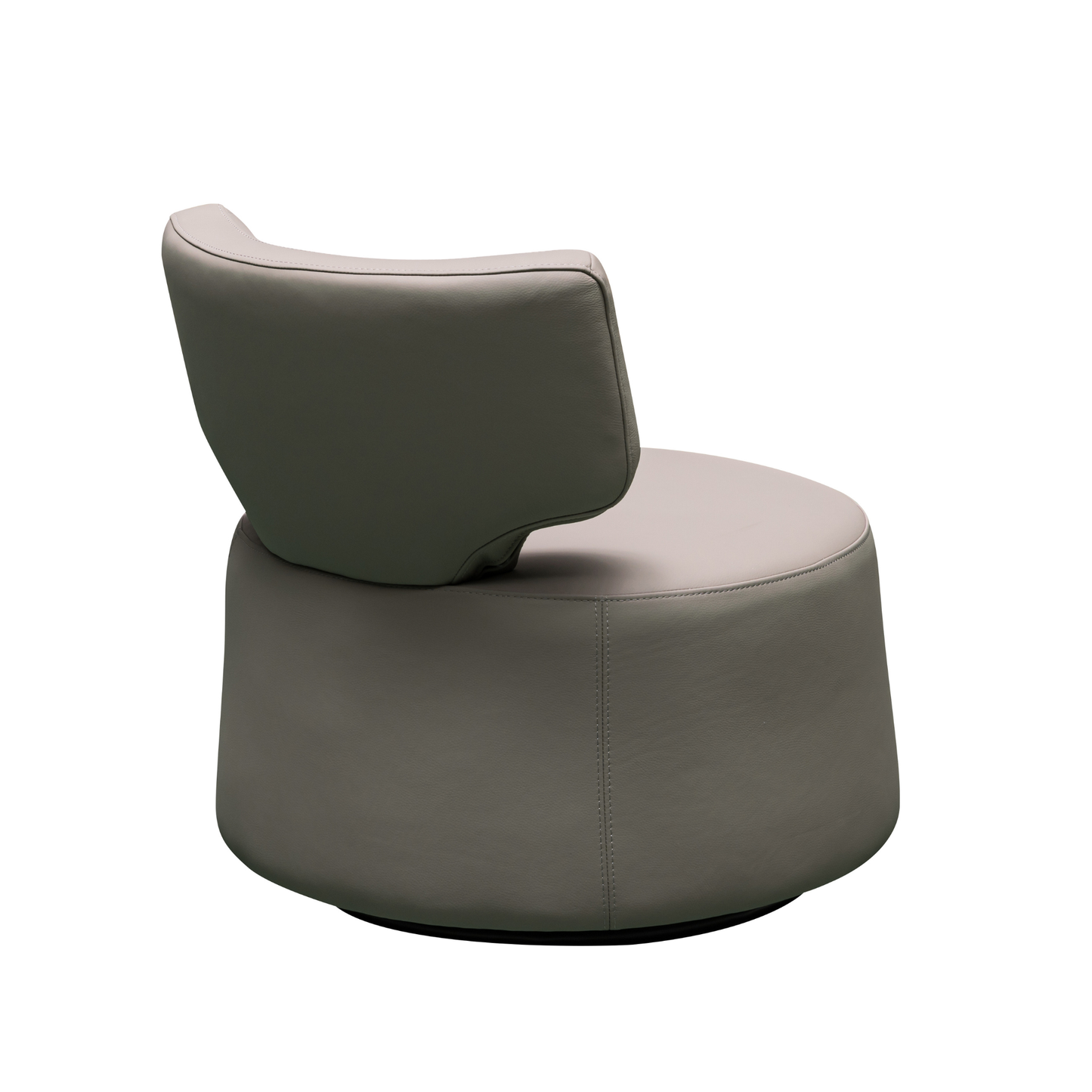 Klaussner Pavia Swivel Leather Chair with 360-Degree Swivel Base