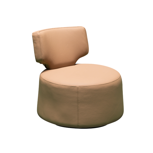 Klaussner Pavia Swivel Leather Chair with 360-Degree Swivel Base