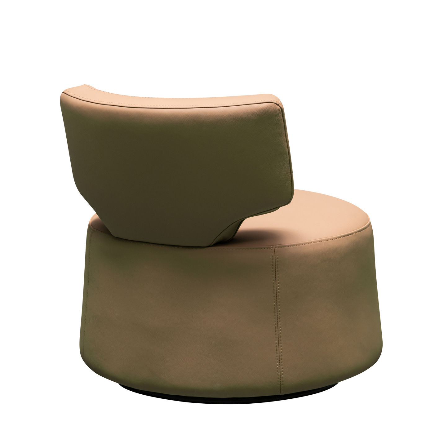 Klaussner Pavia Swivel Leather Chair with 360-Degree Swivel Base