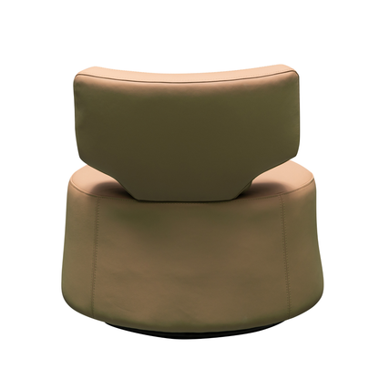Klaussner Pavia Swivel Leather Chair with 360-Degree Swivel Base