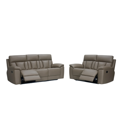 Klaussner Radioso Manual Reclining Leather Living Room Set