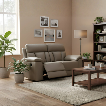 Klaussner Radioso Manual Reclining Leather Living Room Set