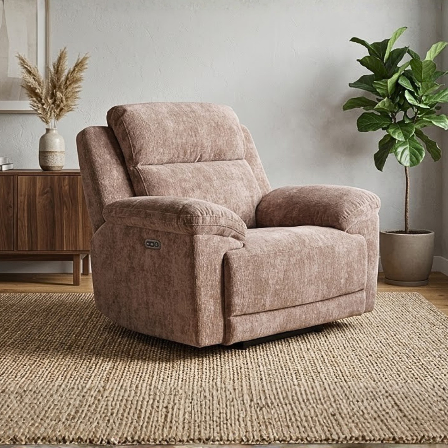 Klaussner Ravenwood Fabric Power Recliner Chair-Comfort Design Furniture