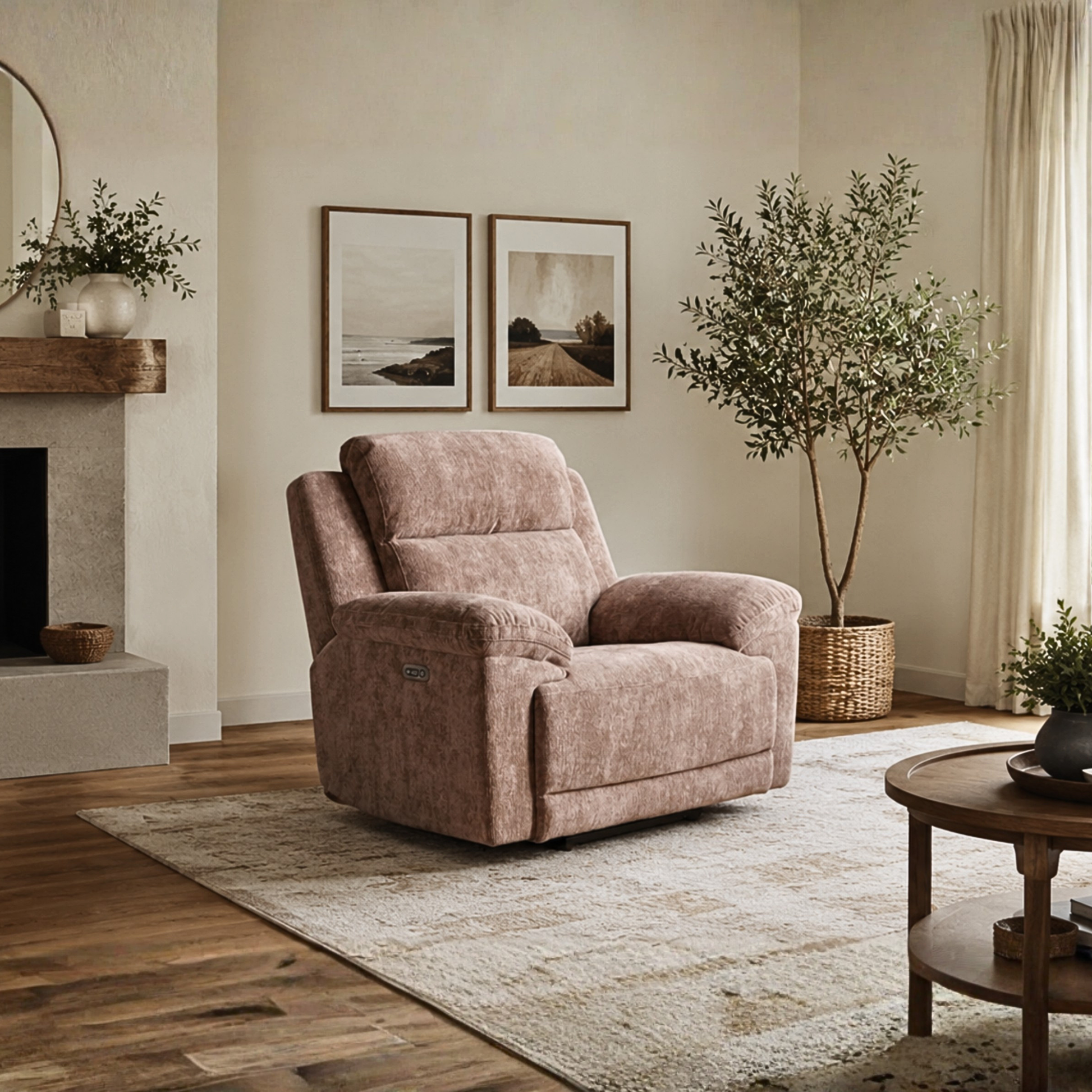 Klaussner Ravenwood Fabric Power Recliner Chair-Comfort Design Furniture