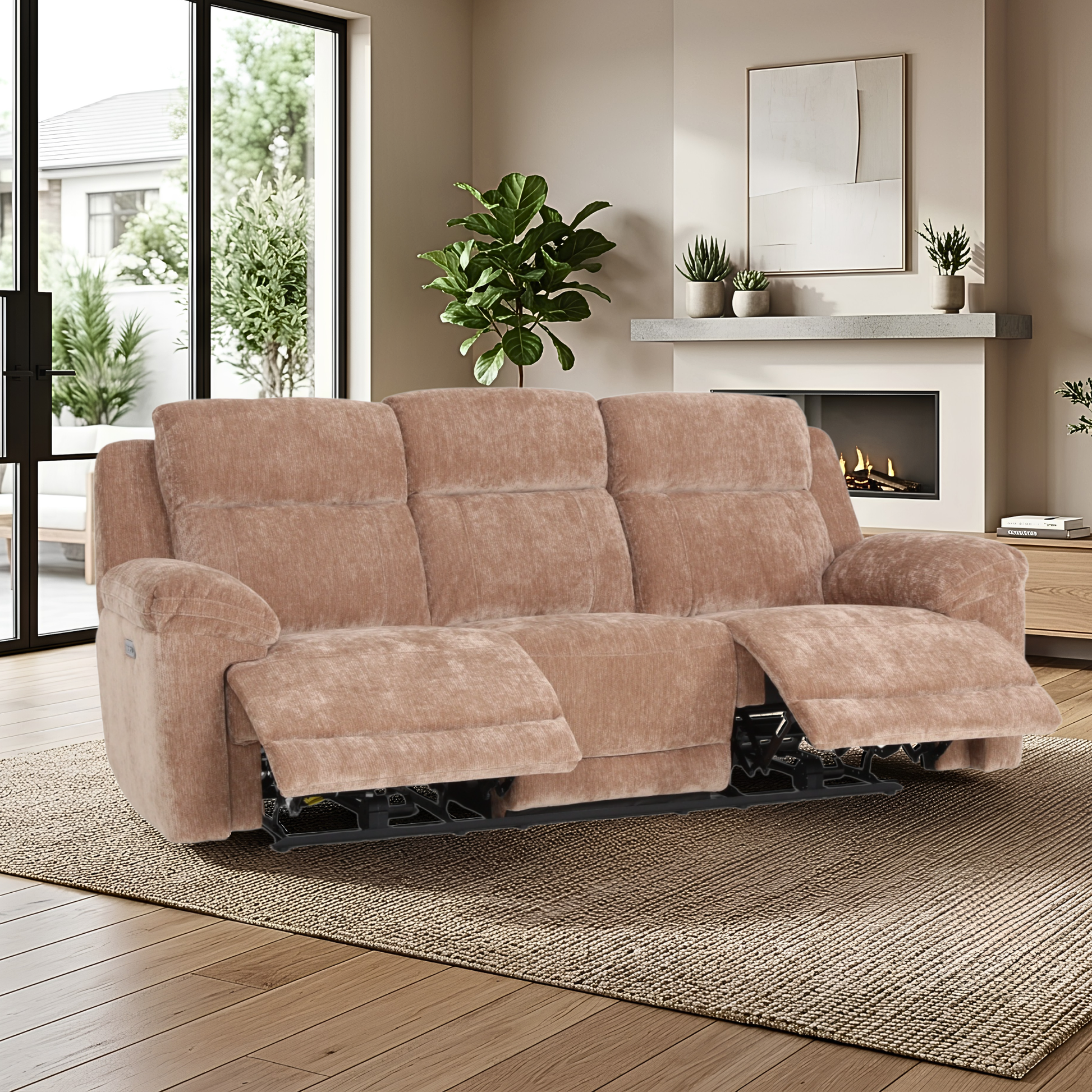 Klaussner Ravenwood Fabric Power Reclining Sofa-Comfort Designer Furniture