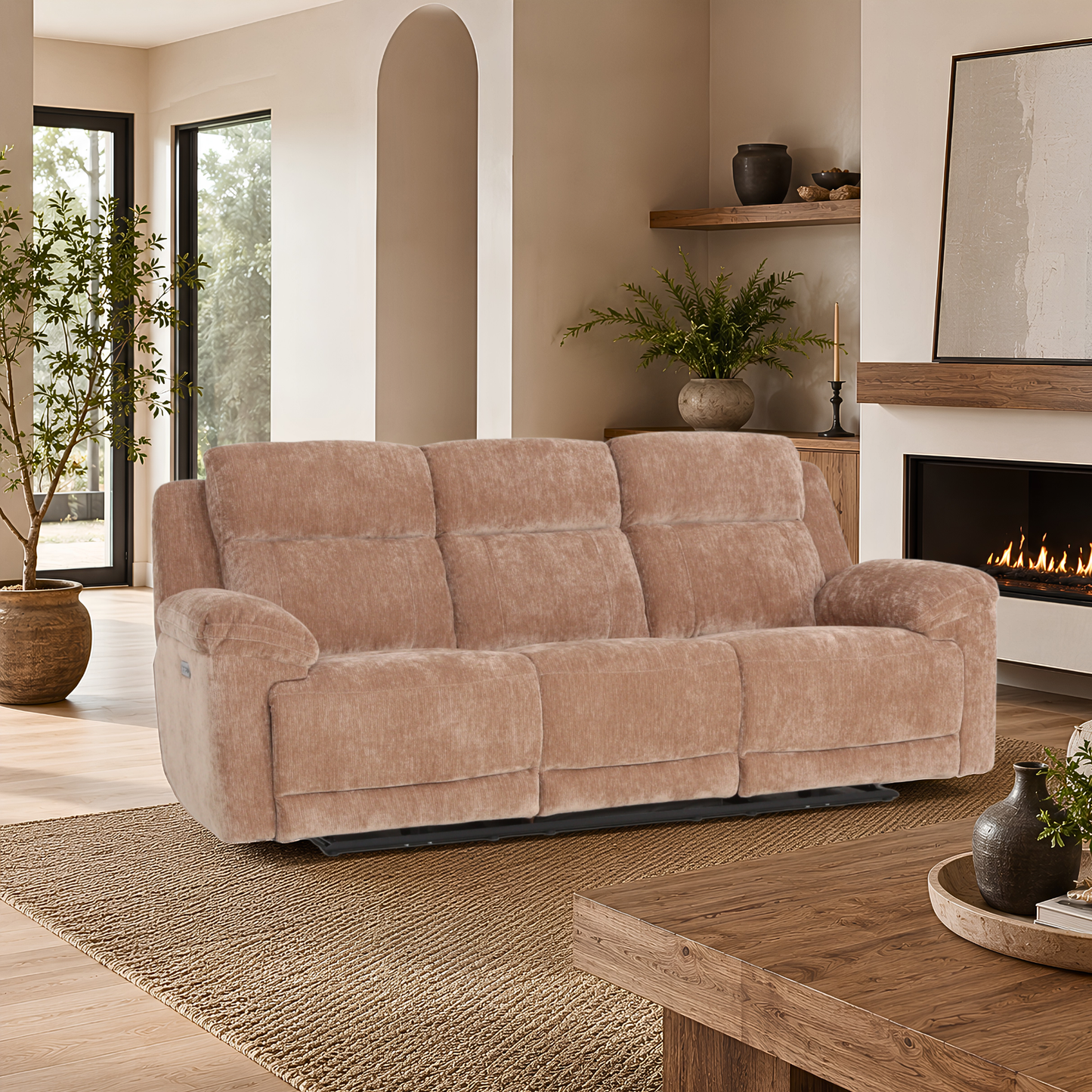 Klaussner Ravenwood Fabric Power Reclining Sofa-Comfort Designer Furniture