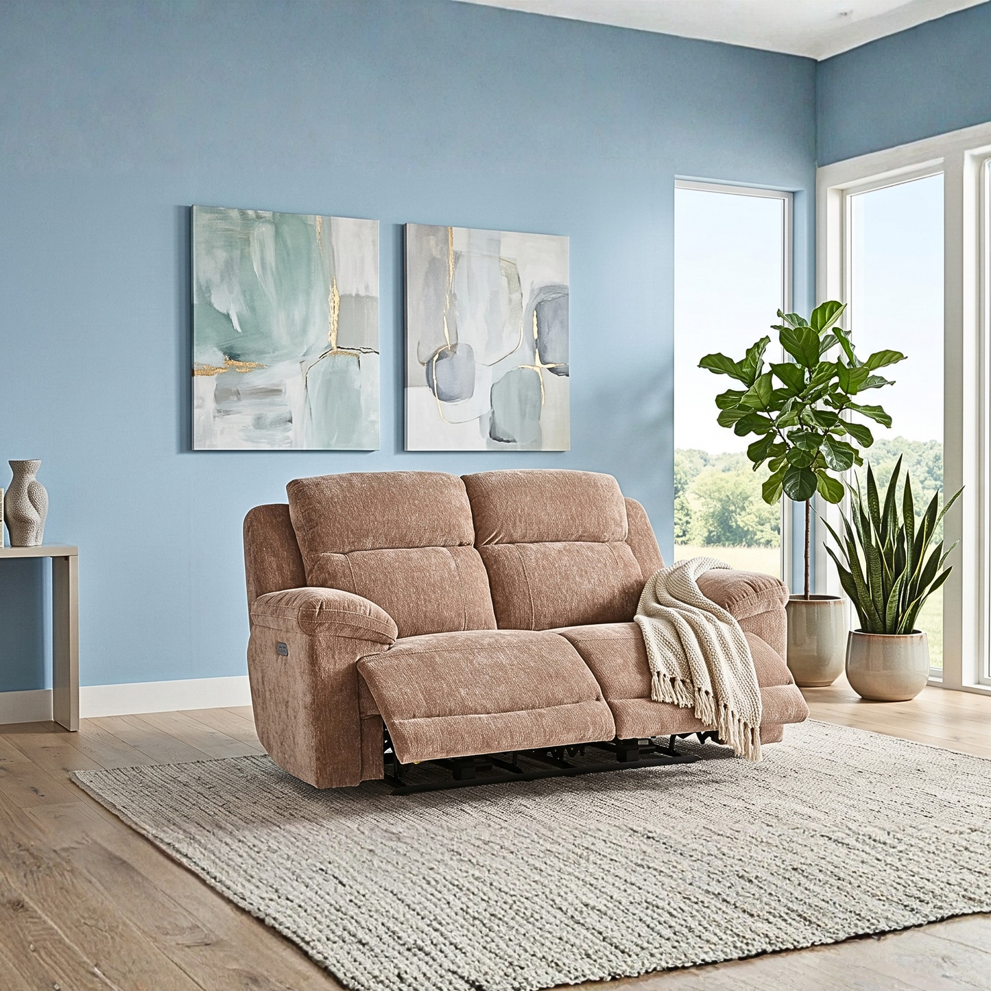Klaussner Ravenwood Upholstered Power Reclining Loveseat-Comfort Design Furniture