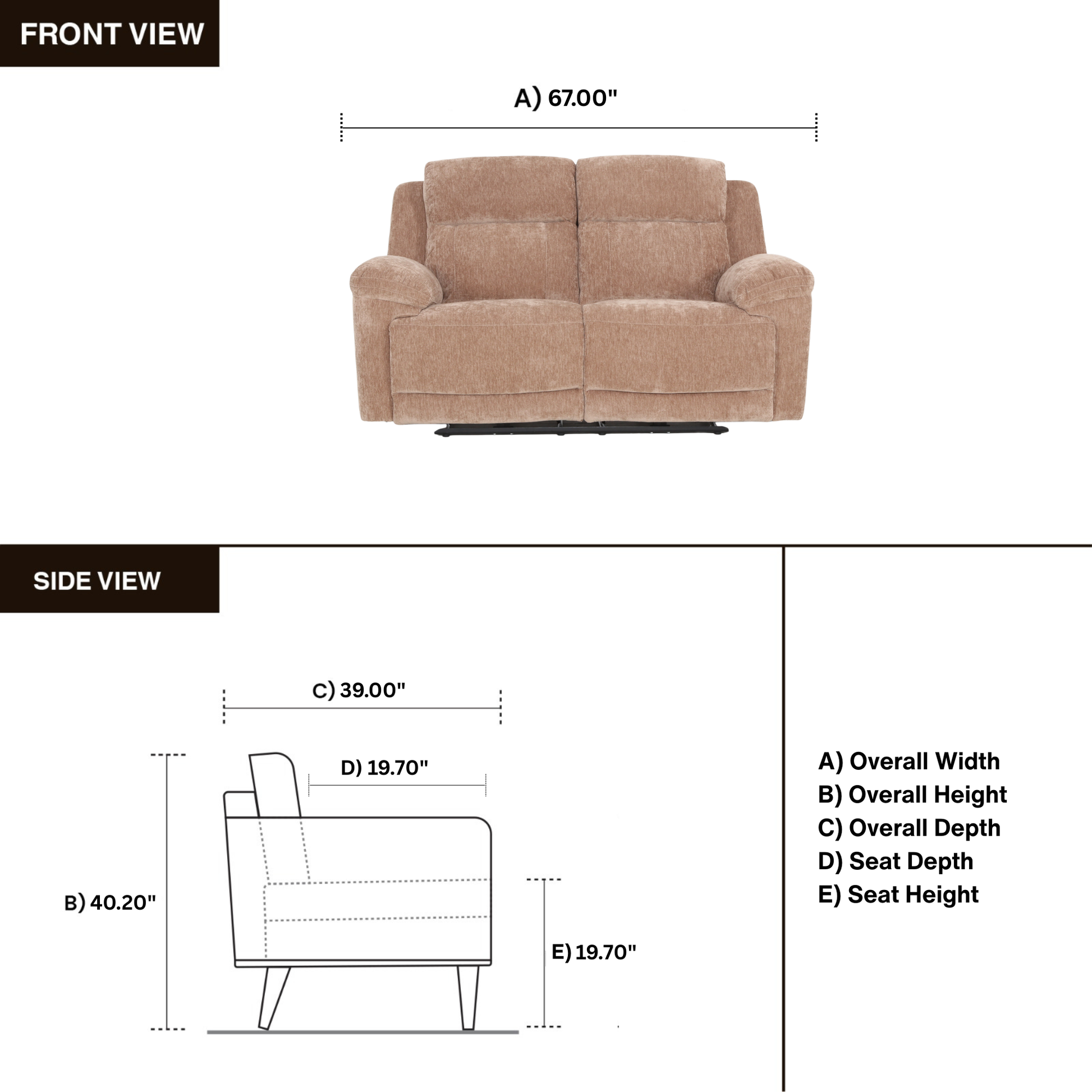 Klaussner Ravenwood Upholstered Power Reclining Loveseat-Comfort Design Furniture