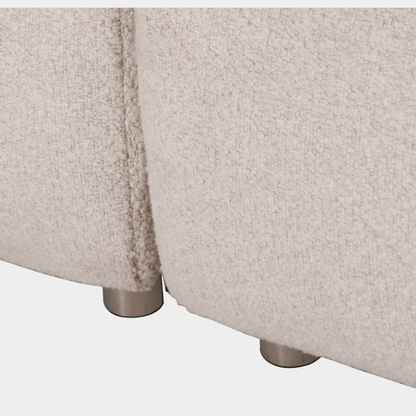 Klaussner Rivello White Fabric 3-Seater Sofa
