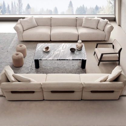 Klaussner Rivello White Fabric 3-Seater Sofa