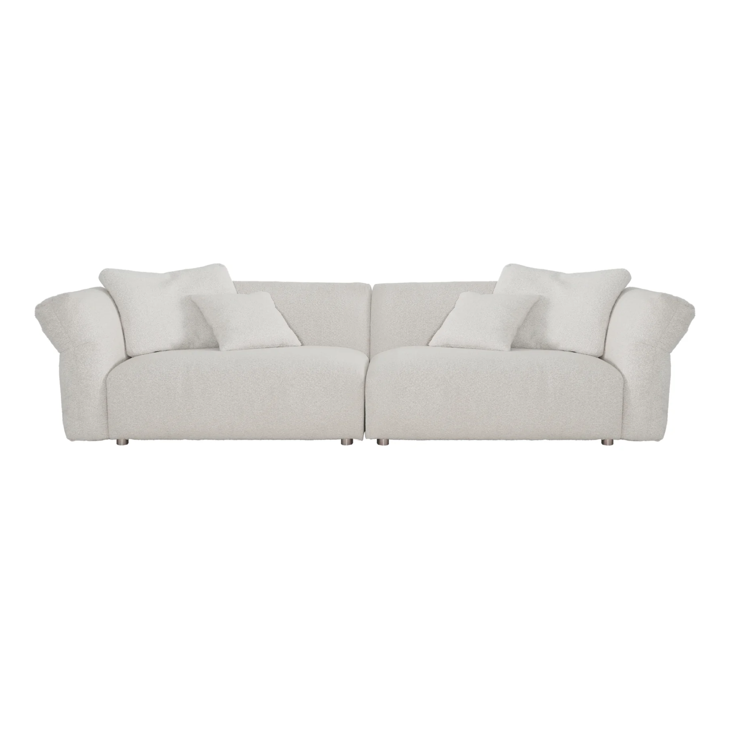 Klaussner Rivello White Fabric 3-Seater Sofa