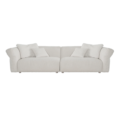 Klaussner Rivello White Fabric 3-Seater Sofa