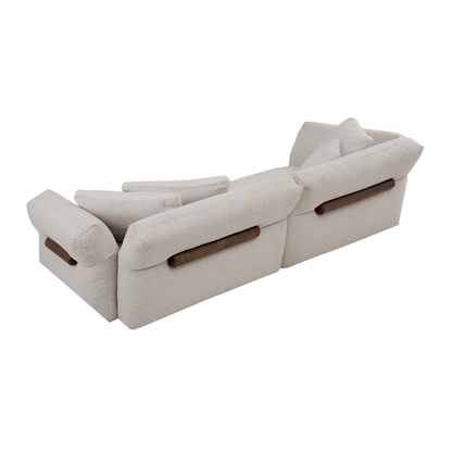 Klaussner Rivello White Fabric 3-Seater Sofa