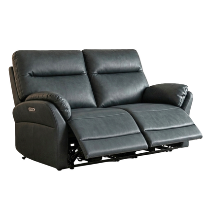Klaussner Riverton Leather Reclining Loveseat with USB Port-Comfort Design Furniture