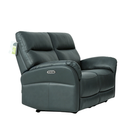 Klaussner Riverton Leather Reclining Loveseat with USB Port-Comfort Design Furniture
