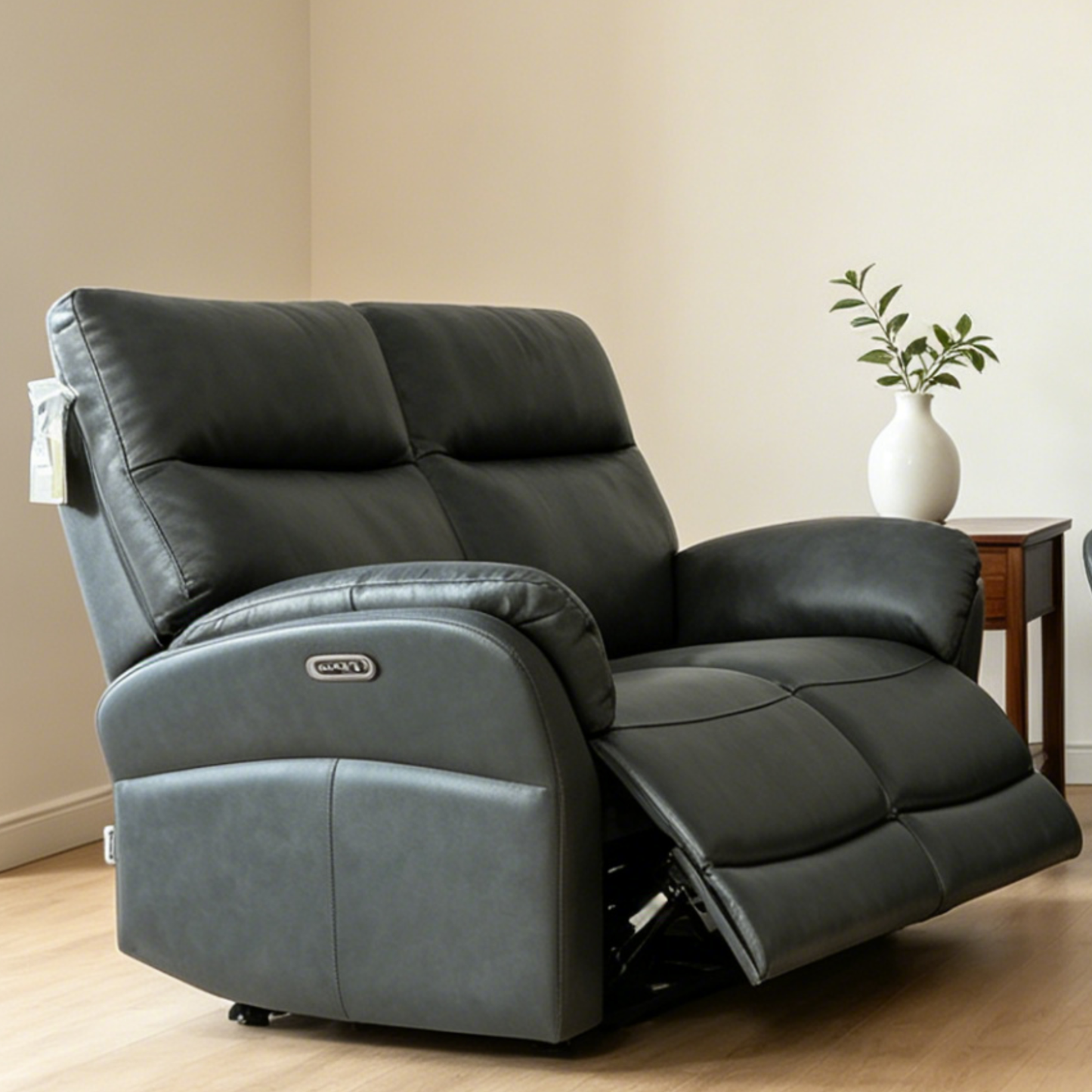 Klaussner Riverton Leather Reclining Loveseat with USB Port-Comfort Design Furniture