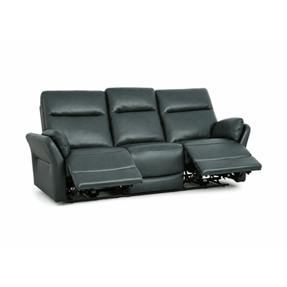 Klaussner Riverton Leather Reclining Sofa with USB Port