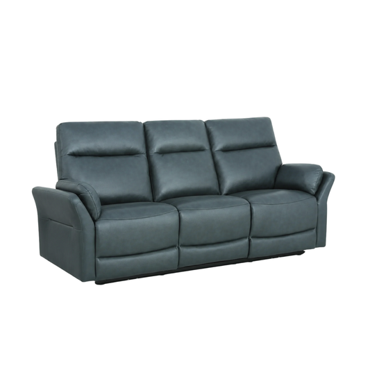 Klaussner Riverton Leather Reclining Sofa with USB Port