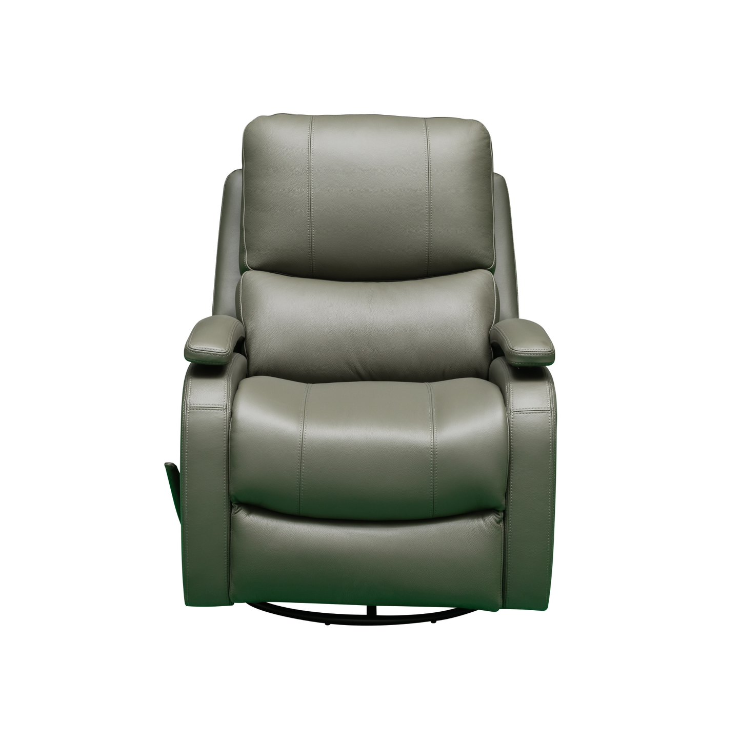 Klaussner Rosen Leather Swivel Glider Manual Recliner Chair