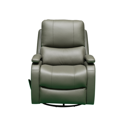 Klaussner Rosen Leather Swivel Glider Manual Recliner Chair