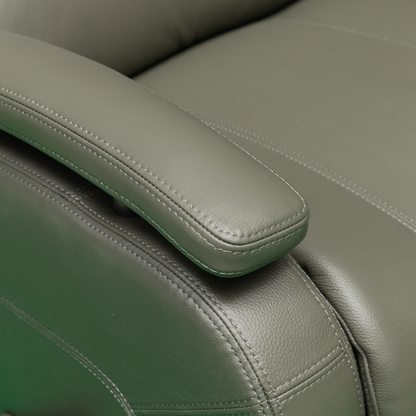 Klaussner Rosen Leather Swivel Glider Manual Recliner Chair