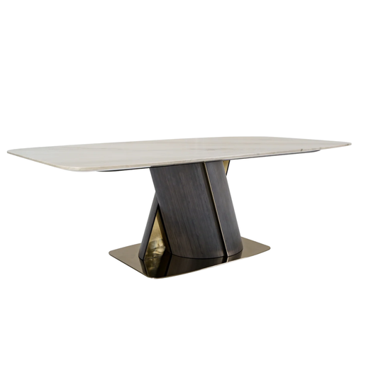 Klaussner Savona Dining Table With Beige Marble Finish