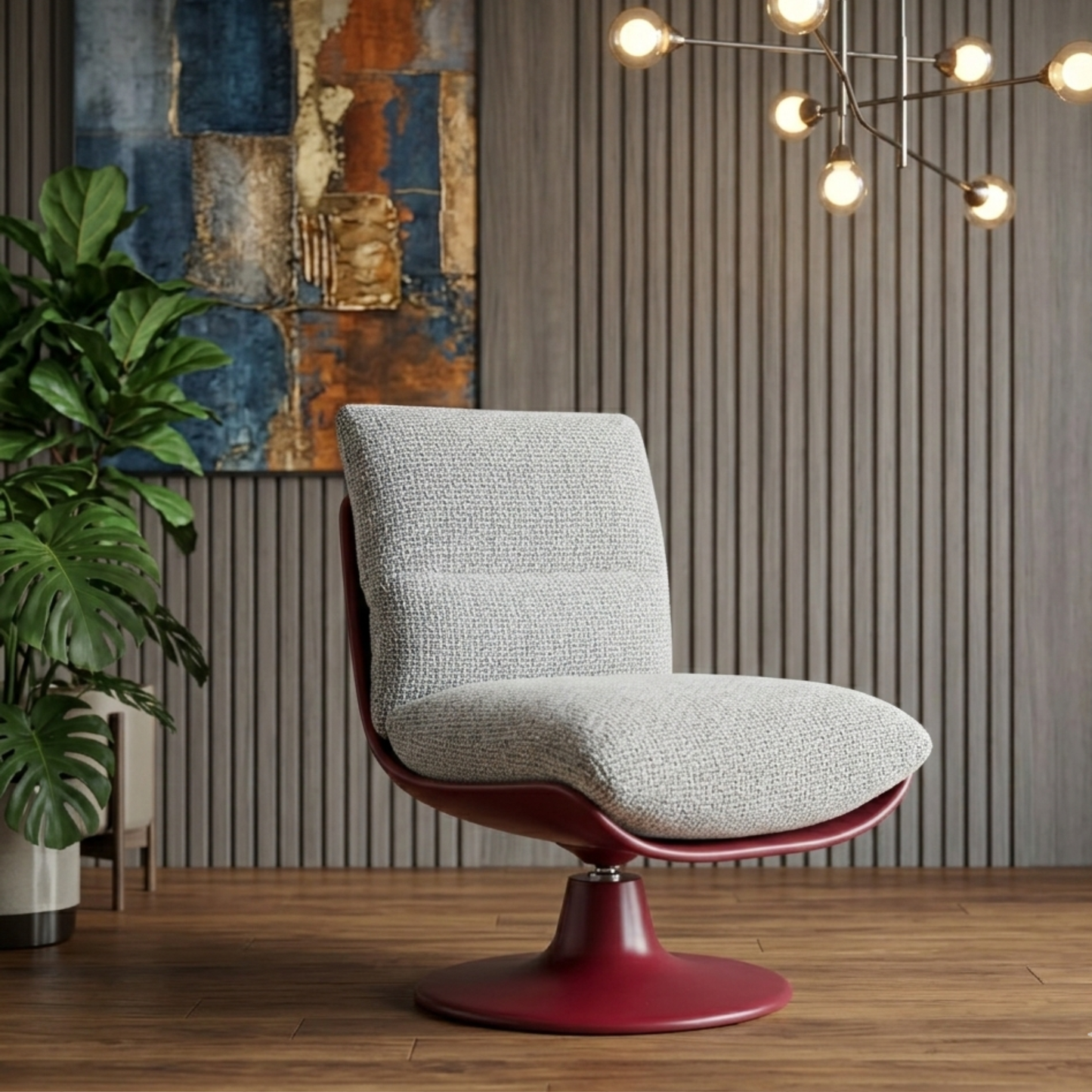 Klaussner Seduta Lounge Chair In Light Gray