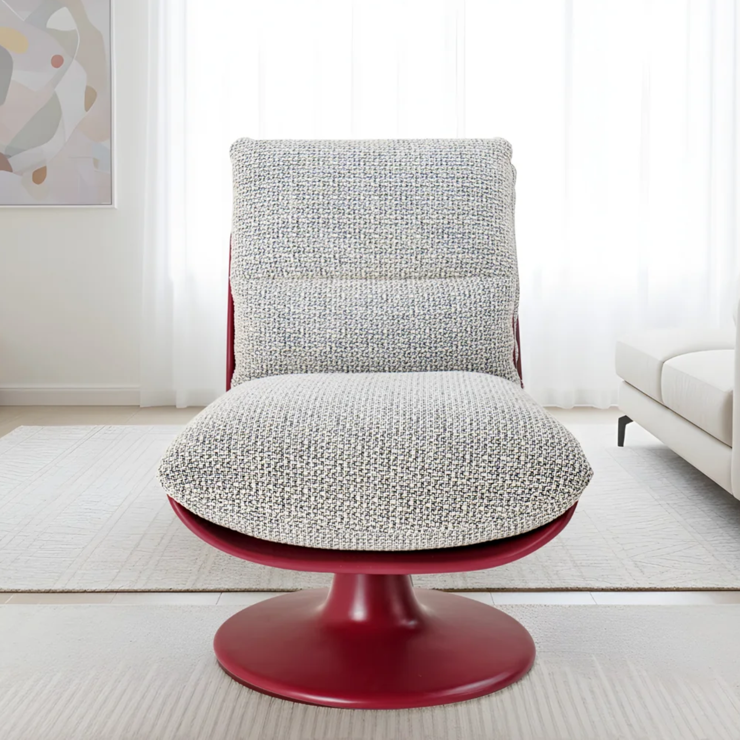 Klaussner Seduta Lounge Chair In Light Gray