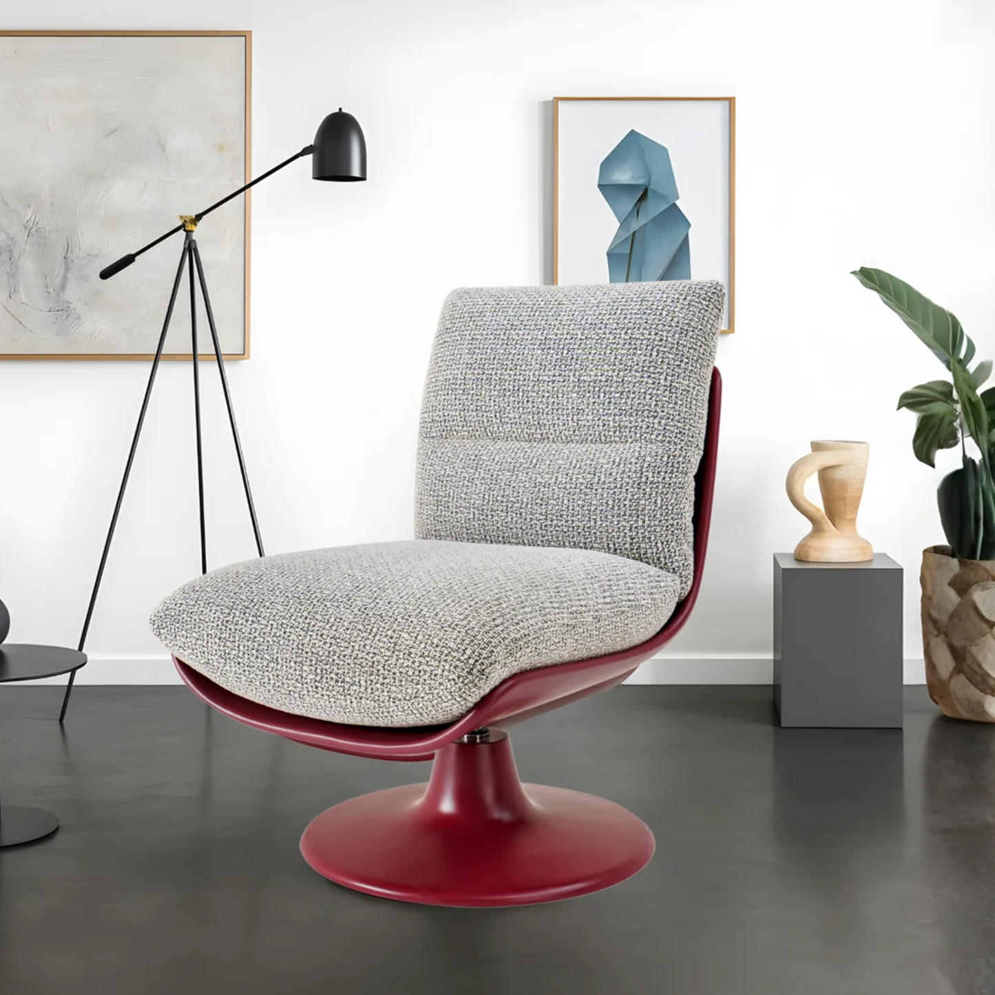 Klaussner Seduta Lounge Chair In Light Gray