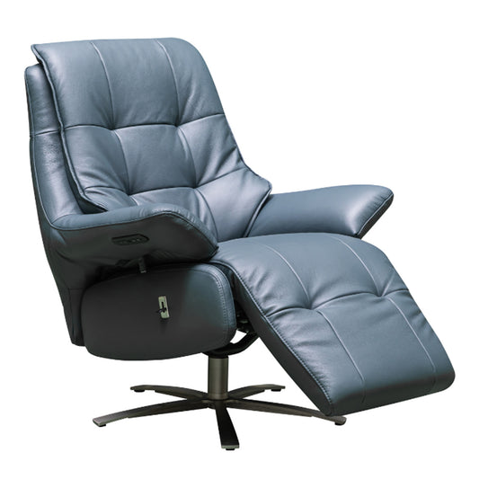Klaussner Serano Swivel Power Recliner Lift Chair in Blue