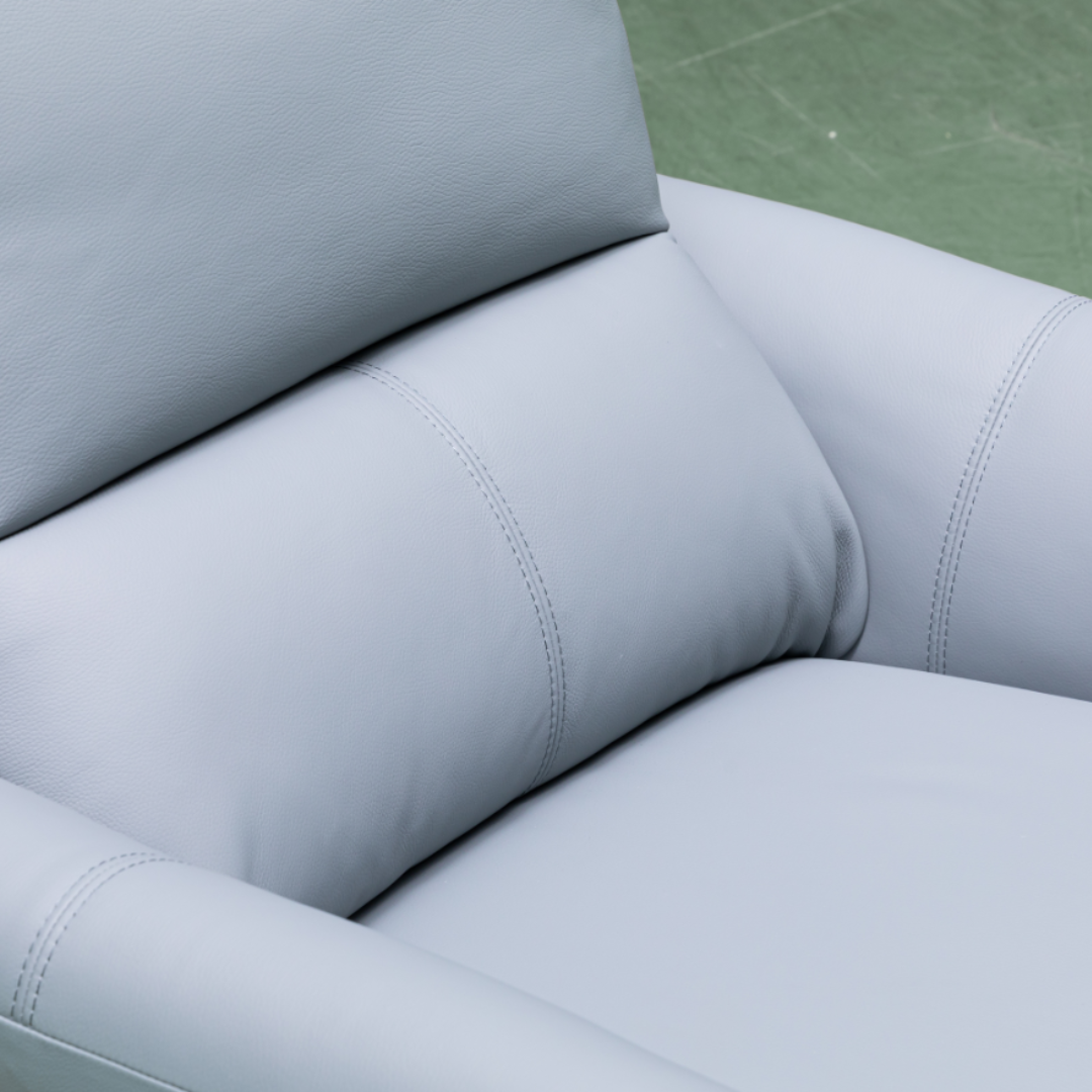 Klaussner Serenita Blue Leather Power Reclining Chair