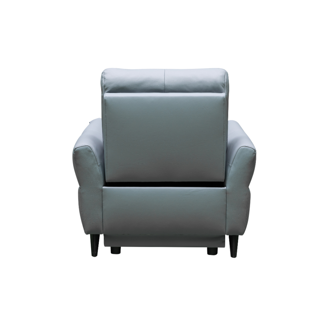 Klaussner Serenita Blue Leather Power Reclining Chair