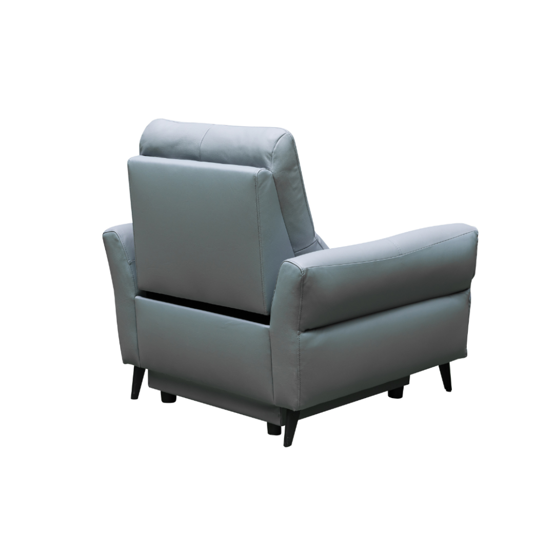 Klaussner Serenita Blue Leather Power Reclining Chair