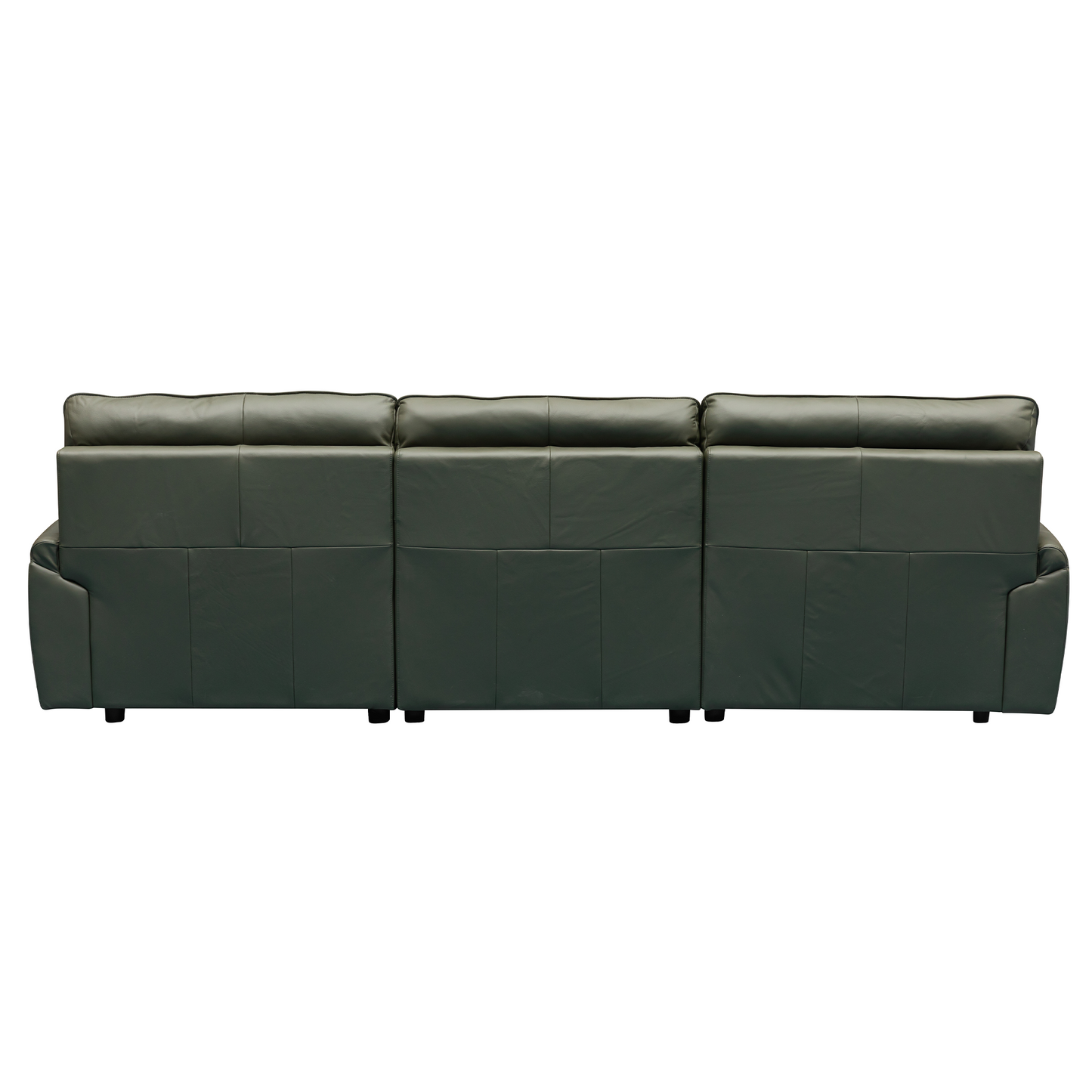 Klaussner Savana Leather Sectional Sofa with Power Sliding Seats