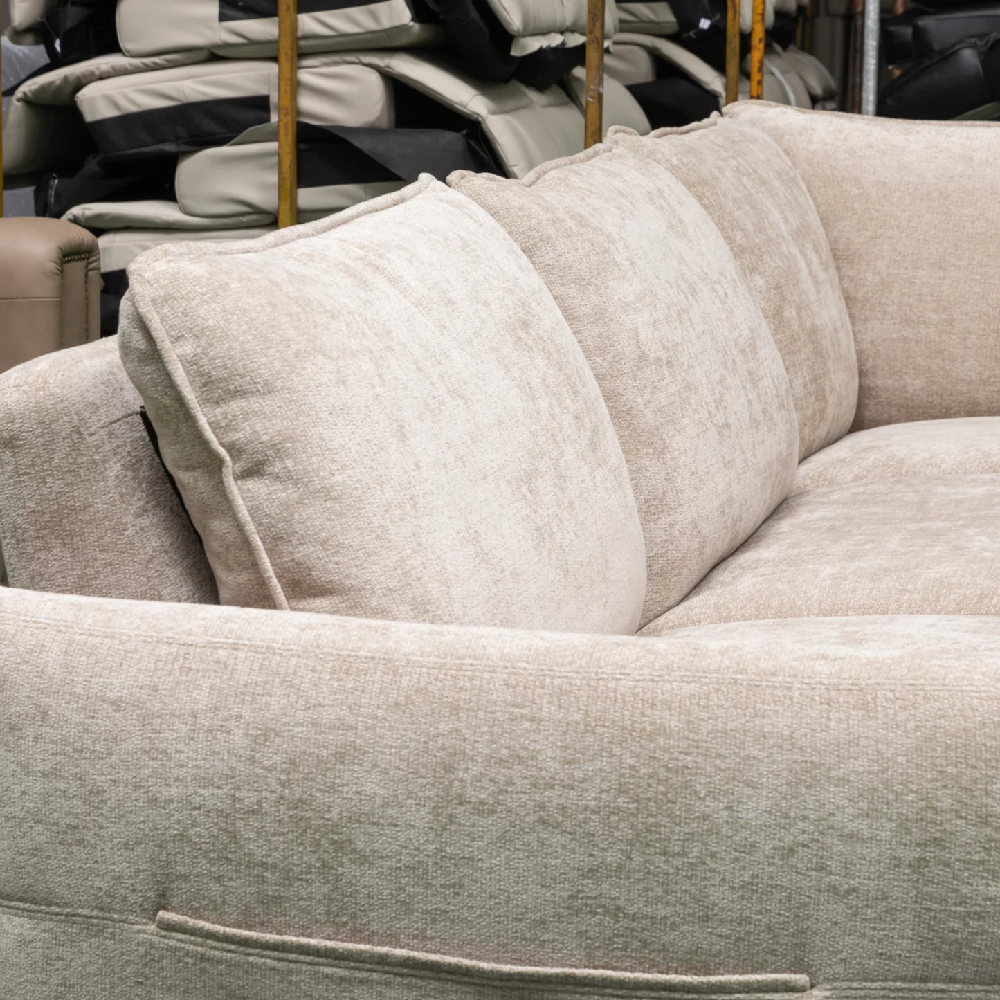 Klaussner Stanza Fabric Curved Power Reclining Sectional Sofa