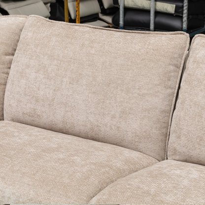 Klaussner Stanza Fabric Curved Power Reclining Sectional Sofa