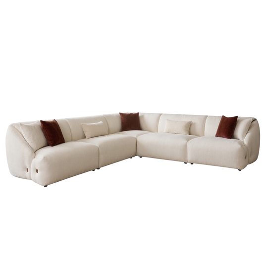 Klaussner Velessa Fabric Sectional Sofa with Straight arms-Comfort Design Furniture
